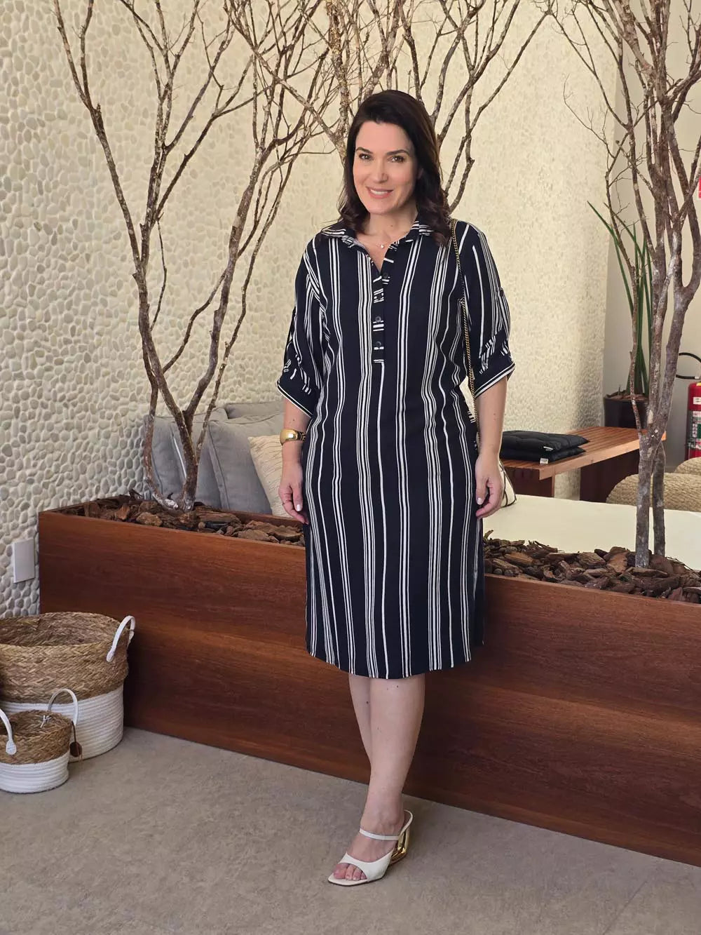 VESTIDO CHEMISE MANGA 3/4